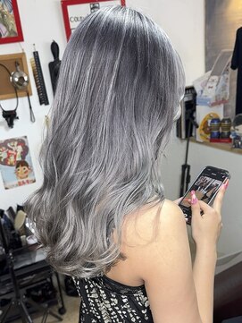 ブレイズヘアー(BLAZEhair) 【夏定番カラー】ホワイトシャドールーツ×ブリーチ３回