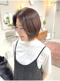 切りっぱなしボブ/大人女子におすすめ/ミニボブ/束感カット