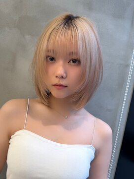 ロンド ストラーダ 心斎橋(Lond strada) レイヤーボブ×ハイトーン[心斎橋/髪質改善]