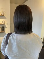 リュンヌ 門前仲町(lune)&nbsp;切りっぱなしボブハイライトベージュカラーショートレイヤーロブ