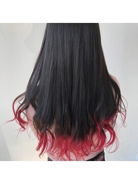 テクライズ 豊橋店(TECHRISE) レッドピンクグラデーション×鬼滅の刃ねずこ風カラー