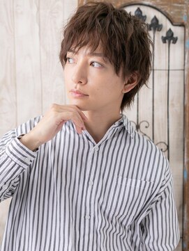 ダンディ館アダム 戸頭店 くせ毛風パーマでセクシー★かき上げヘアA