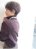 ハイライトグレージュショート×こなれヘア 野村恵子
