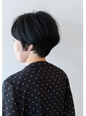 クセ毛ショート/ネイビーブラック