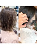 印象の違い×イヤリングカラー×ホワイトアッシュ