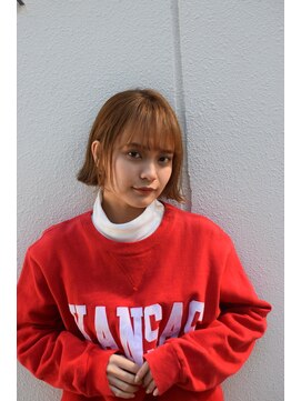 ミエル ヘア 新宿(miel hair) 〈mielhair新宿〉ハイトーン　外はねボブ　シルクトリートメント