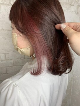 プライズ アイリス 池袋東口店(prize Iris) インナーカラーピンク10代20代11000円