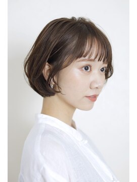 ルーフ 用賀(ROOF) 【ROOF用賀店】大人のミニボブ　まろやかベージュ
