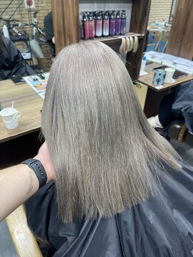 ラフ(LAFF) #バレイヤージュ#グレージュカラー#ボブウルフ#ココアベージュ