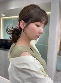 グレージュ　髪質改善　縮毛矯正　レイヤーカット　顔周りカット