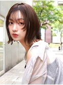 【La fith】外ハネミディアム×チョコレートブラウン