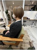極細ハイライト×ショートボブ＊