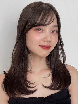 ノイ(noi) 顔周りレイヤーカットくびれヘアミルクティーベージュカラー