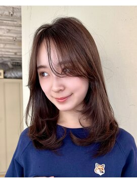 シエルバイアフロート(ciel by afloat) くびれミディアム／レイヤーカット／グレージュ／自由が丘