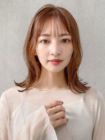 前髪 ネビージュ ボブルフ 黒髪 ワンレン 小顔 "