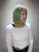 ベル(BEL)&nbsp;【デザインカラー】アンブレラカラー×グリーン×ベージュ