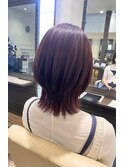 トレンド◎レイヤーカット×赤系カラー