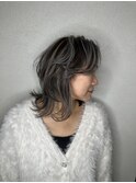 白髪ぼかしハイライト×レイヤーウルフ　京都・桂