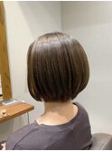 大人深みブラウン × ボブヘアー
