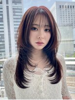 バイオレットジェム(Violet`jem)&nbsp;チェリーレッドハイレイヤーシースルー前髪MI-46