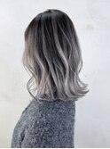 ミディアム美髪顔周りレイヤー韓国ヘアおくれ毛_ba547722