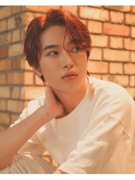 ページ(page,) 韓国ヘアカルマパーマコンマバングセンターパート黒髪ウルフ