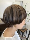 スモーキートパーズ×ブラック☆大人個性派マッシュヘア