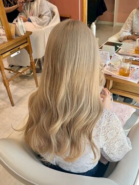 スペックホルダーミミ(Spec Holder mimi) 透け感ブロンドウェーブデザインカラー