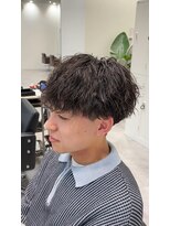 オーシャントーキョー 仙台(OCEAN TOKYO)&nbsp;ツイストスパイラルマッシュ刈り上げツーブロックメンズパーマ