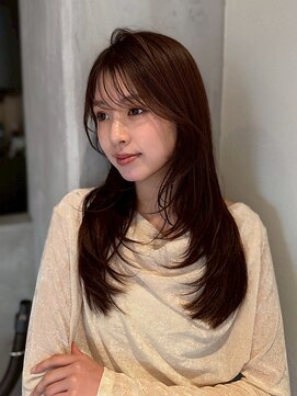 シェール(cher) 透明感ダークブラウン/ハッシュカット【cher西宮北口:MAYA】