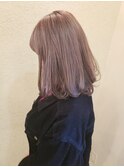 アッシュベージュ透明感ボブ