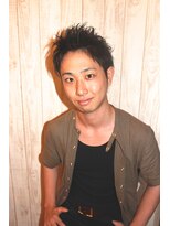 グランドライン(GRAND LINE)&nbsp;アッシュブラックショートサイドパートmen'shair