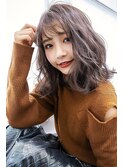 ANGELICA シースルーバング　レイヤーボブ　ラベージュ