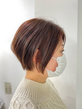 ロンドアベニール 北千住(Lond avenir) 前下がりグラショート☆ピンクベージュ　西田大樹