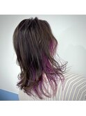 インナーカラーピンクバイオレット