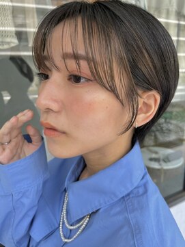 イミ(imi) 大人ショート/グレージュカラー/似合わせカット/髪質改善[登戸]