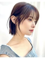 アフロートリノ(AFLOAT Leino)&nbsp;【修】20代30代40代◎透明感カラー×韓国切りぱなしボブ