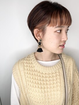 イズ(iss) 【フェイスフレーミング】オレンジベージュ+ブラウン