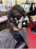 赤パンのヘアセット