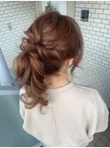 ポニーテール ガーリー お呼ばれヘア お出かけヘア