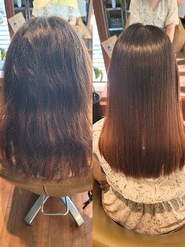 カノアレア by TJ天気予報(Kanoalea) 【ビフォーアフター】髪質改善/高濃度水素ストレート/艶髪カラー