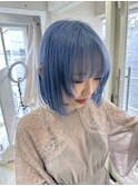 ★レイヤーカット小顔ヘア愛されショートホワイトアッシュ★