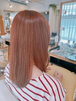 ネオリーブ チロル 横浜西口店(Neolive CiroL.)&nbsp;レイヤーカット　オレンジカラー