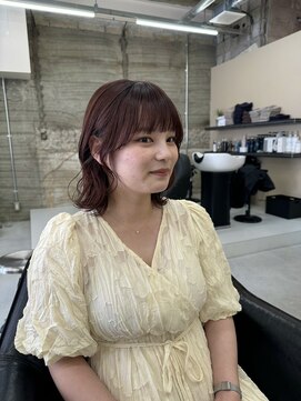 ツキヘア(TUKI hair) くびれミディアム/ボブ/顔まわりレイヤー/結んでも可愛い