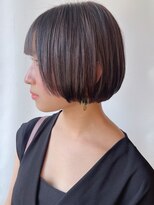 モリオフロムロンドン 原宿本店(morio from London)&nbsp;【morio原宿】前上がりミニボブ　グレージュカラーぱっつんボブ