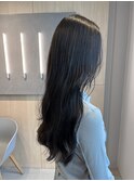 20代30代ゆる巻きロンググレーブラック