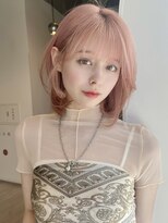 ユーフォリア 渋谷グランデ(Euphoria SHIBUYA GRANDE)&nbsp;ハイトーンカラー　ケアブリーチ　ペールピンク　ボブレイヤー