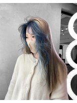 ヴァーディ オモテサンドウ(Vardy omotesando)&nbsp;inner/インナーカラー フェイスフレーミング あお