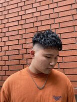 レンゲン(LENGEN)&nbsp;束感刈り上げビジネス七三ツーブロックアップバング