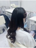 編みカチュサイドお団子